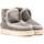 Scarpe Donna Stivali Mou Eskimo Sneaker Bold Glit Logo Grigio