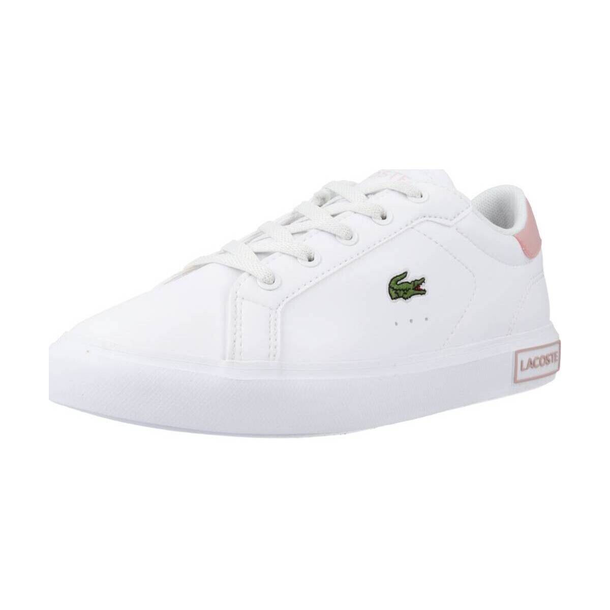 Scarpe Bambina Sneakers basse Lacoste POWERCOURT 0721 1 SUC Bianco