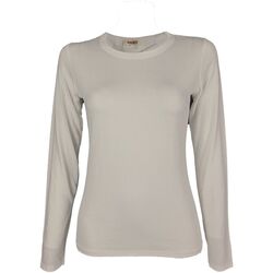Abbigliamento Donna T-shirts a maniche lunghe Kontatto MR1015 2000000368979 Bianco