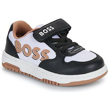 Scarpe Bambino Sneakers basse BOSS CASUAL J50875 Nero / Bianco / Camel
