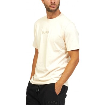 Abbigliamento Uomo T-shirt & Polo Disclaimer T-Shirt Con Logo Ricamato Crema Bianco