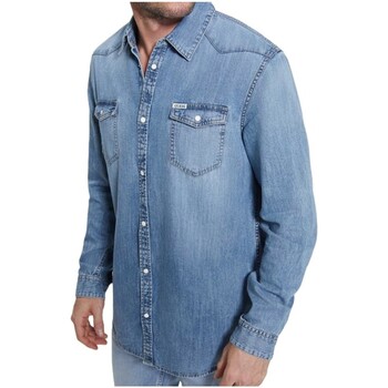 Abbigliamento Uomo Camicie maniche lunghe Guess M3GH02 D14LC Blu