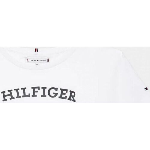 Abbigliamento Bambina T-shirt & Polo Tommy Hilfiger KG0KG07431 MONOTYPE-WHITE Bianco