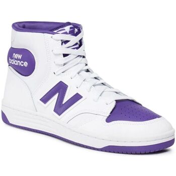 Scarpe Sneakers New Balance BB480SCE-WHITE/PURPLE Bianco