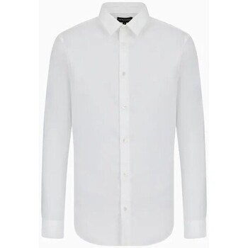 Abbigliamento Uomo Camicie maniche lunghe Emporio Armani - CAMICIA SLIM STRETCH Bianco