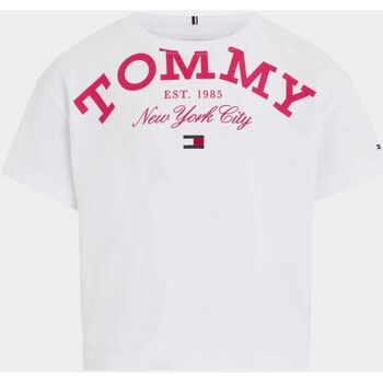 Abbigliamento Bambina T-shirt & Polo Tommy Hilfiger KG0KG07637-WHITE Bianco