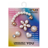 Accessori Accessori scarpe Crocs Dainty Pearl Jewelry 5 Pack Bianco / Oro