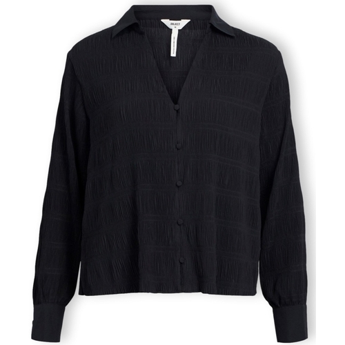 Abbigliamento Donna Top / Blusa Object Stina Shirt L/S  - Black Nero
