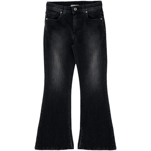 Abbigliamento Bambina Jeans Please PANTALONE 5 TSK ZAMPA C/SPACCO NICE HIGH WAIST Nero