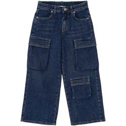 Abbigliamento Bambina Jeans Please PANTALONE ZIP 3 TASCONI Blu
