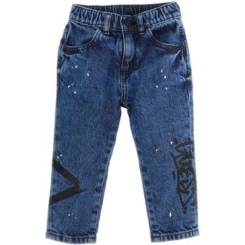 Abbigliamento Bambino Jeans Guess DENIM FASHION FIT PANTS GRAFFI Blu