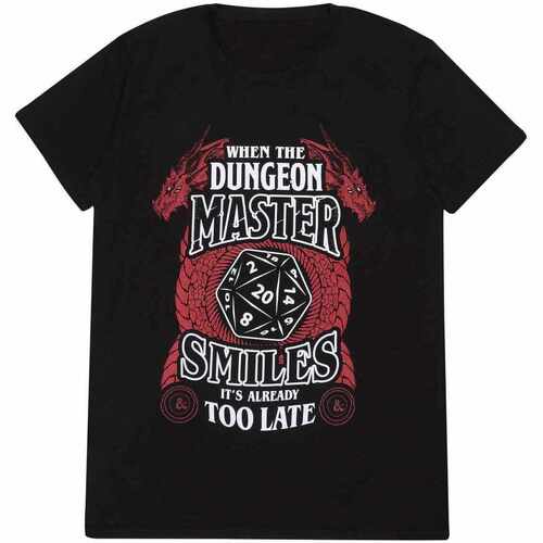 Abbigliamento T-shirts a maniche lunghe Dungeons & Dragons When The Dungeon Master Smiles Nero