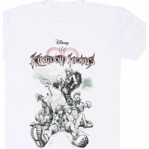 Abbigliamento T-shirts a maniche lunghe Kingdom Hearts HE1709 Bianco
