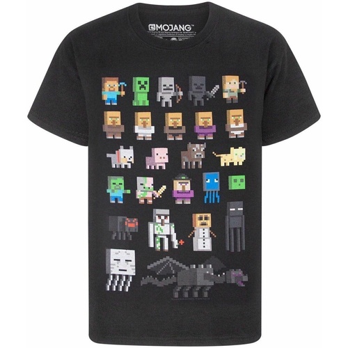 Abbigliamento Unisex bambino T-shirt maniche corte Minecraft NS7307 Nero