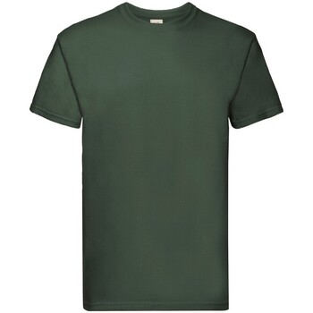 Abbigliamento Uomo T-shirts a maniche lunghe Fruit Of The Loom Super Premium Verde