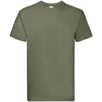 Abbigliamento Uomo T-shirts a maniche lunghe Fruit Of The Loom Super Premium Verde