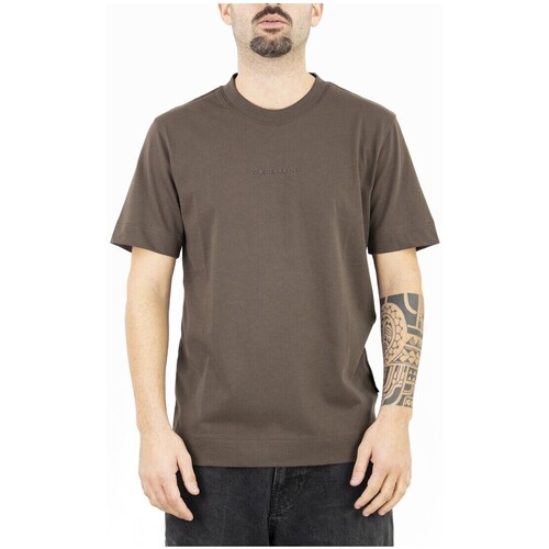 Abbigliamento Uomo T-shirt & Polo Gazzarrini shirt con logo in rilievo Marrone