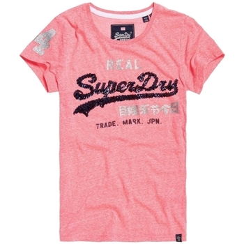 Abbigliamento Donna T-shirt maniche corte Superdry G10417AR Rosa