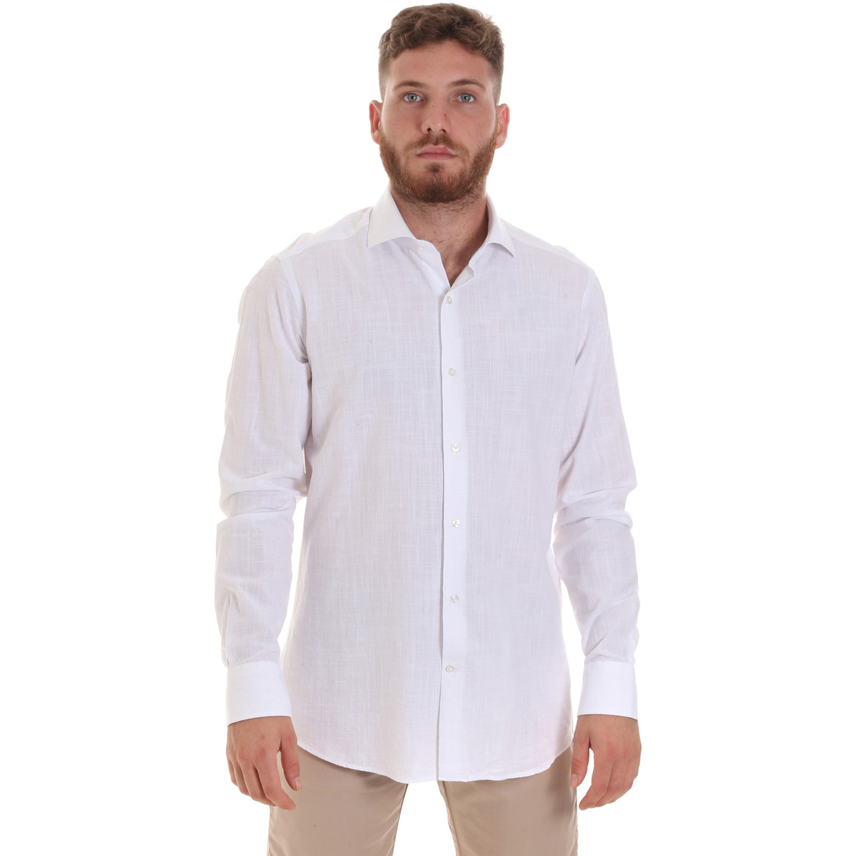 Abbigliamento Uomo Camicie maniche lunghe Les Copains 20P.689 P3196SL Bianco