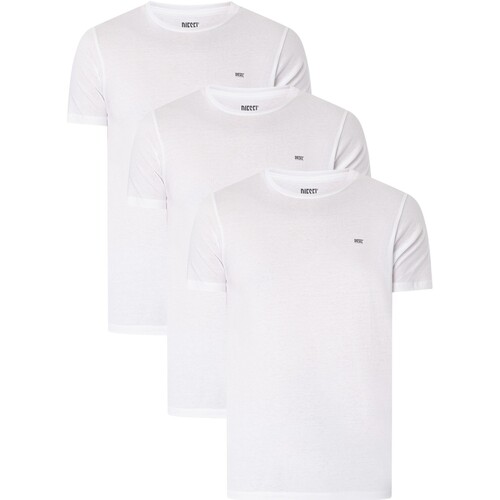 Abbigliamento Uomo Pigiami / camicie da notte Diesel Confezione da 3 magliette Jake Lounge Crew Bianco