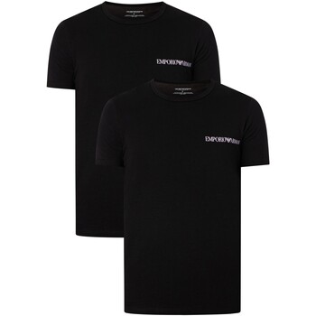 Abbigliamento Uomo T-shirt maniche corte Emporio Armani Confezione da 2 magliette Lounge Crew Nero