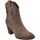 Scarpe Donna Tronchetti Malu Shoes Tronchetto donna camperos con tacco in legno cono 7cm a punta i Beige