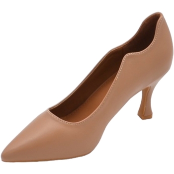 Scarpe Donna Décolleté Malu Shoes Decollete' scarpa donna a punta in pelle beige opaca con tacco Beige