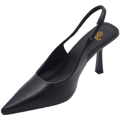 Scarpe Donna Décolleté Malu Shoes Scarpe decollete slingback donna elegante punta in ecopelle opa Nero