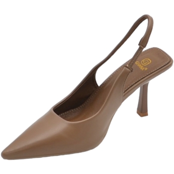Scarpe Donna Décolleté Malu Shoes Scarpe decollete slingback donna elegante punta in ecopelle opa Beige