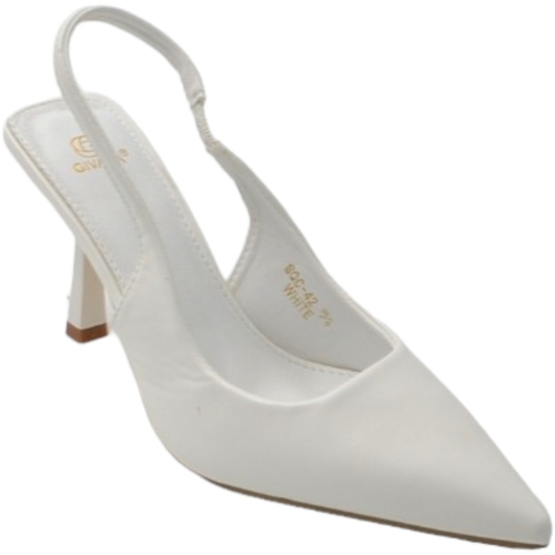 Scarpe Donna Décolleté Malu Shoes Scarpe decollete slingback donna elegante punta in ecopelle opa Bianco