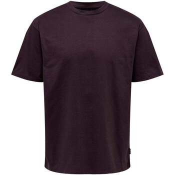 Abbigliamento Uomo T-shirt maniche corte Only & Sons  shirt Uomo Bordeaux