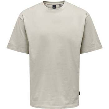 Abbigliamento Uomo T-shirt maniche corte Only & Sons  shirt Uomo Beige