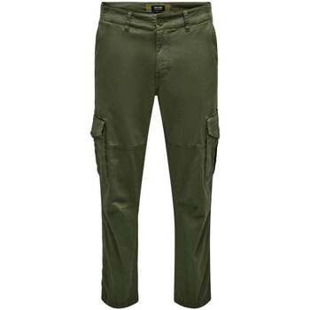 Abbigliamento Uomo Pantaloni Only & Sons  Onsdean Life Tap Cargo 0032 Pant Noos Verde