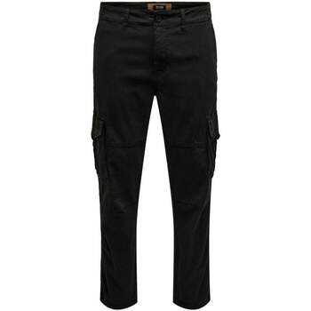 Abbigliamento Uomo Pantaloni Only & Sons  Onsdean Life Tap Cargo 0032 Pant Noos Nero