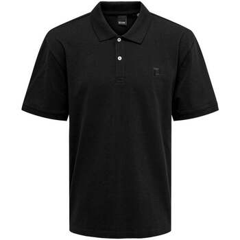 Abbigliamento Uomo T-shirt & Polo Only & Sons  Onsherrison Ovz Logo Emb Ss Polo Nero