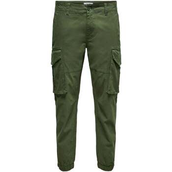 Abbigliamento Uomo Pantaloni Only & Sons  On Kim Life Cargo Verde