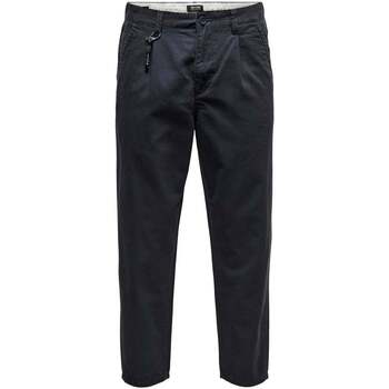 Abbigliamento Uomo Pantaloni Only & Sons  Onsdew Tap Canwas 3476 Pant Blu