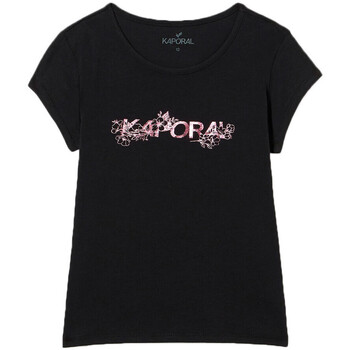 Abbigliamento Bambina T-shirt maniche corte Kaporal FOYCEE23G11 Nero