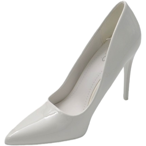 Scarpe Donna Décolleté Malu Shoes Scarpe donna decollete a punta elegante in vernice lucida bianc Bianco
