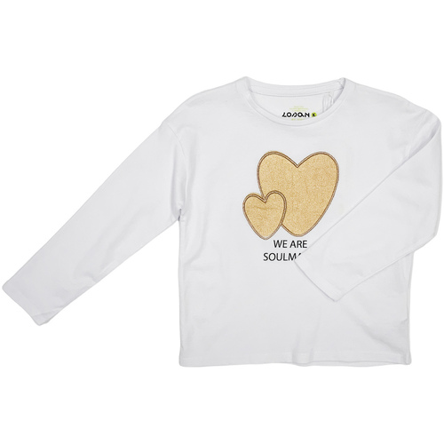 Abbigliamento Unisex bambino T-shirts a maniche lunghe Losan 226-1205AL Bianco