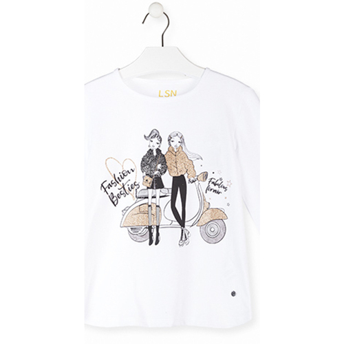 Abbigliamento Unisex bambino T-shirts a maniche lunghe Losan 22G-1018AL Bianco