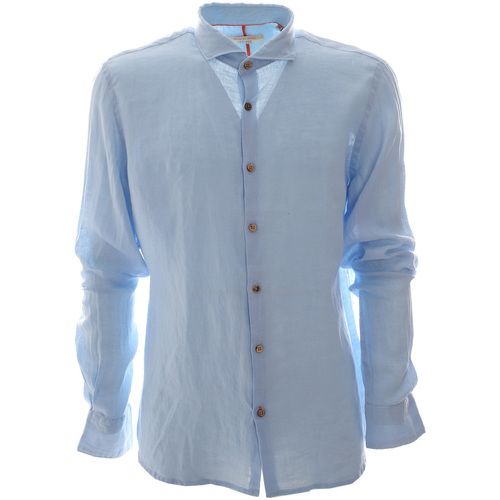 Abbigliamento Uomo Camicie maniche lunghe Yes Zee C505 UP00 Blu