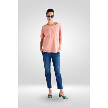Abbigliamento Donna Pantaloni European Culture Jeans Chino con Baschina 06VU 4165 Blu