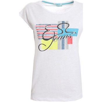 Abbigliamento Donna T-shirt & Polo Yes Zee T212 TL01 Bianco