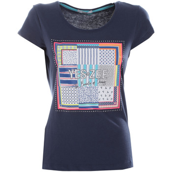 Abbigliamento Donna T-shirt & Polo Yes Zee T257 S104 Blu