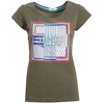 Abbigliamento Donna T-shirt & Polo Yes Zee T257 S104 Verde