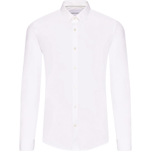Abbigliamento Uomo Camicie maniche lunghe Calvin Klein Jeans J30J319065 Bianco