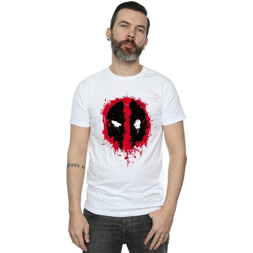 Abbigliamento Uomo T-shirts a maniche lunghe Deadpool BI1007 Bianco