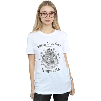 Abbigliamento Donna T-shirts a maniche lunghe Harry Potter Waiting For My Letter Bianco