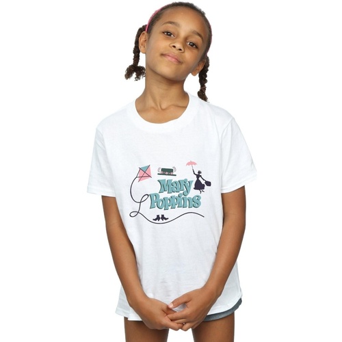 Abbigliamento Bambina T-shirts a maniche lunghe Mary Poppins BI1333 Bianco